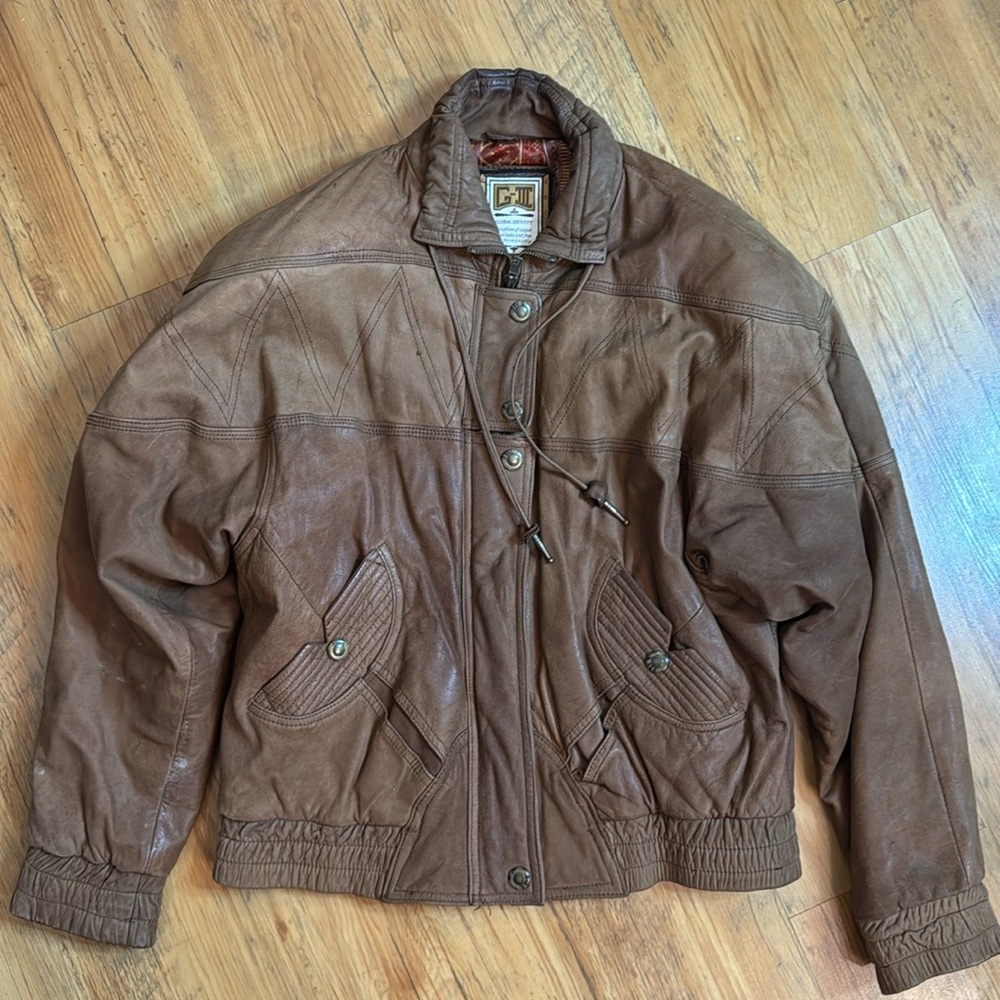G-111 Leather Bomber Jacket Sz M Brown Men’s / Unisex